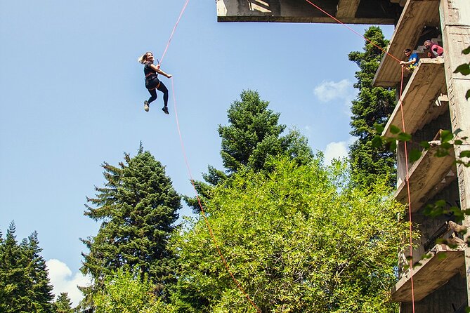 Private Experience in Wildlife Survival School in Bulgaria - The opening ropes zone: zipline and a rope bridge
