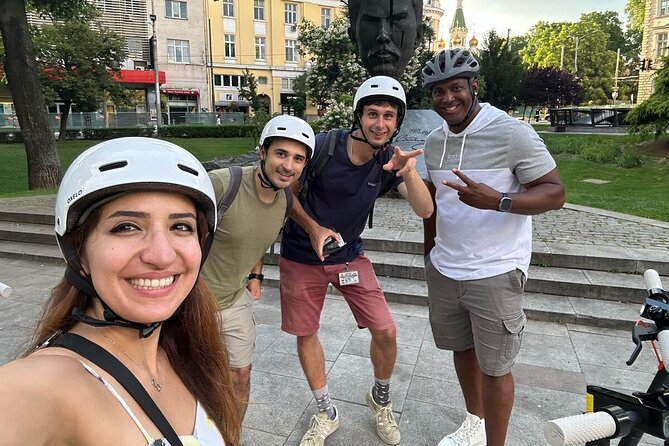 Sofia on an Electric Scooter - Guided Tour - Stop 4: National Assembly square, from science to royal power